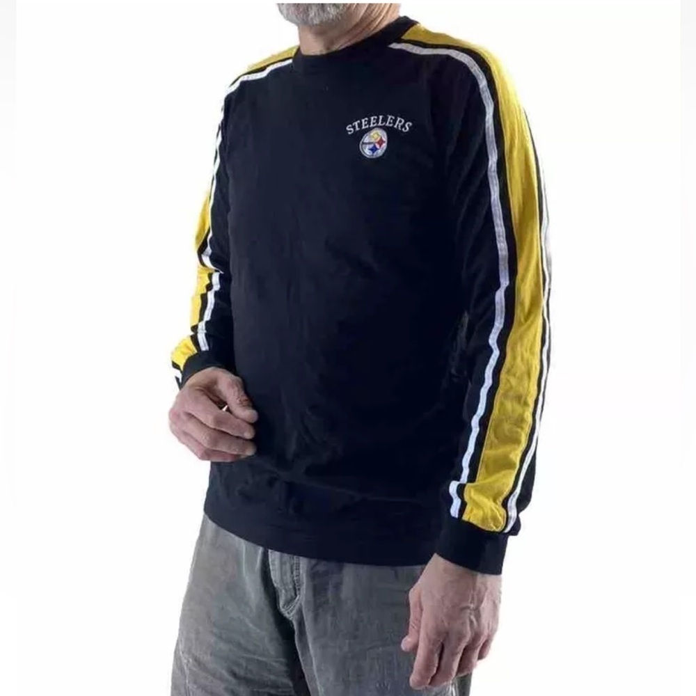 Vtg Pro-Player Steelers Light Sweatshirt LS T-Shirt Youth 18-20 Mens M 90s Y2K - Picture 2 of 12